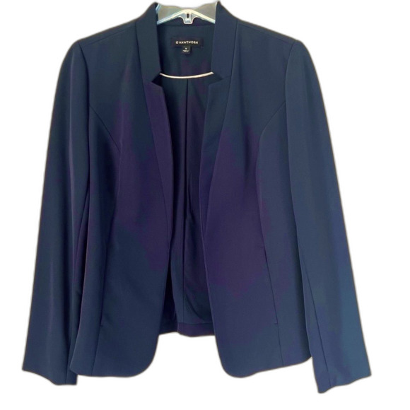 41 Hawthorn Navy Women's Career Business Casual Open Front Blazer Jacket SZ M - Picture 1 of 15